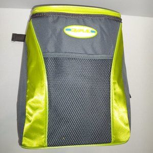 Insulated Mini Backpack – Gray & Fluorescent green – 7,5 x 10,5 x 11,5 In.-Qwave